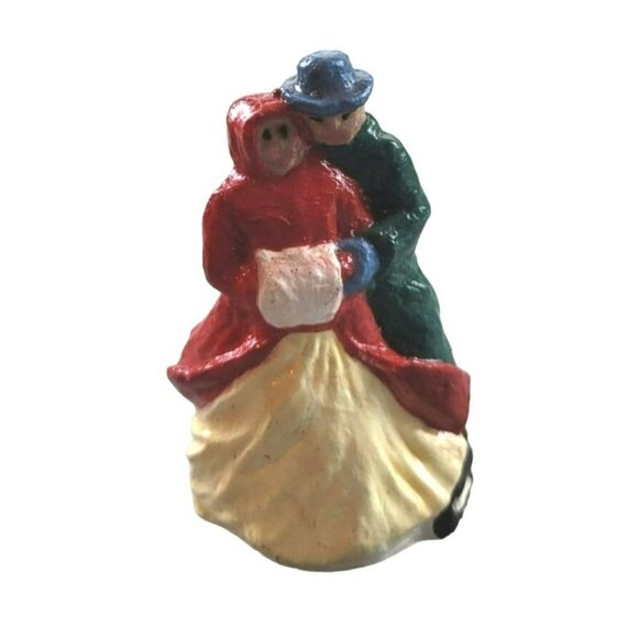 Vintage Christmas Village Walnut Grove Pond Ceramic Bonus Skaters  JH1807200 - Picture 3 of 6